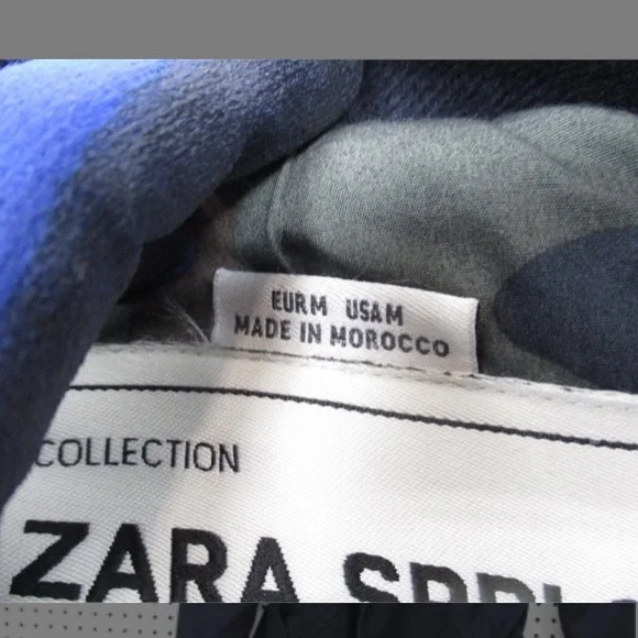 ❄️ ZARA SRPLS WOOL‎ JACKET WOMEN'S (Navy) - Picture 2 of 4